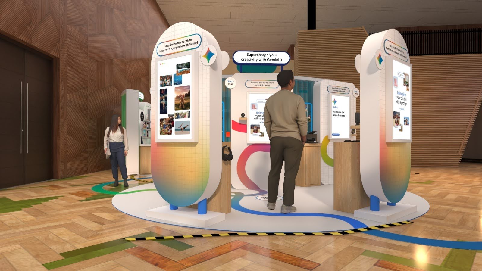 Venue Walk-Through — Curved Zones, Continuous Design Language